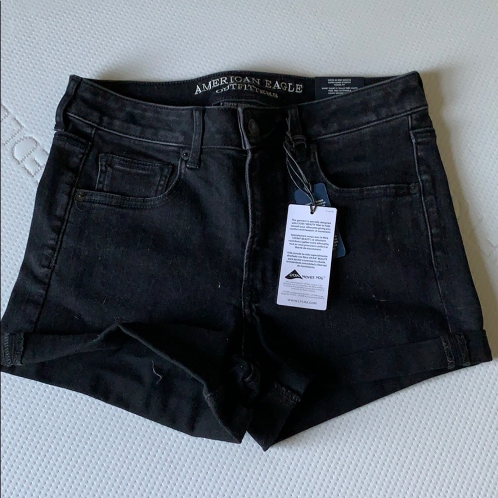 american eagle high rise shortie shorts